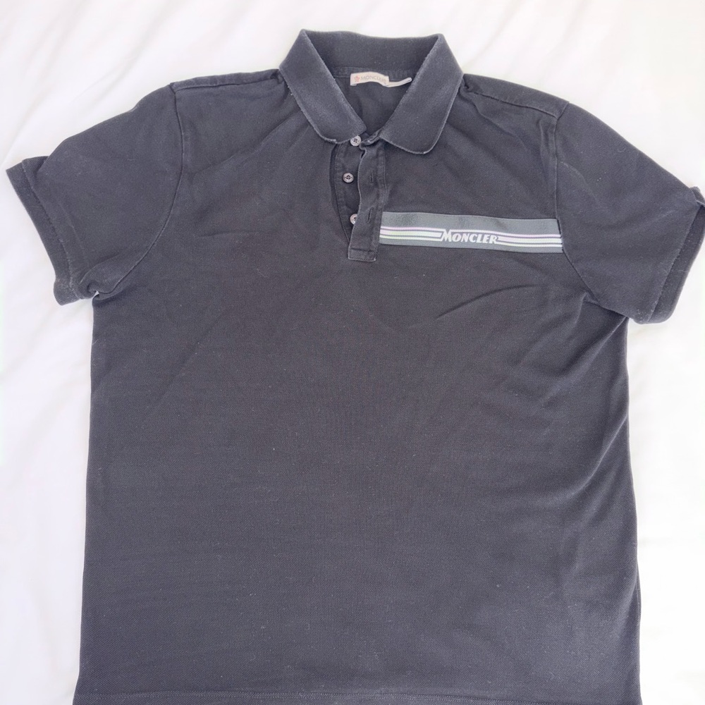 Moncler Men's Black Polo Shirt
